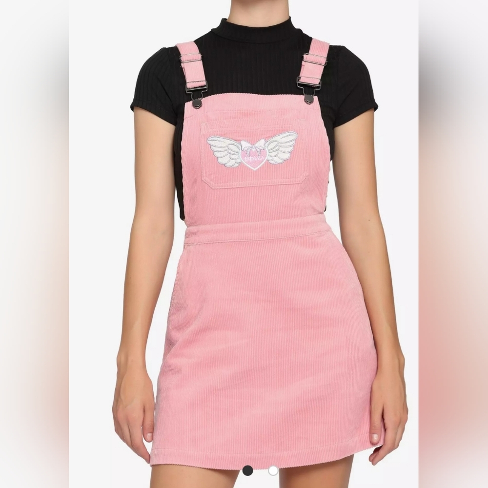 Hot Topic Pink Kawaii Corduroy Skirtall Size S